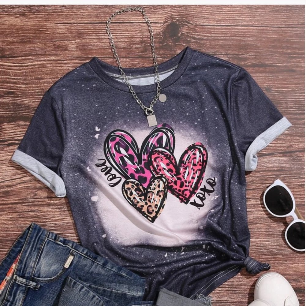 COPY - Plus Heart & Letter Graphic Tee
